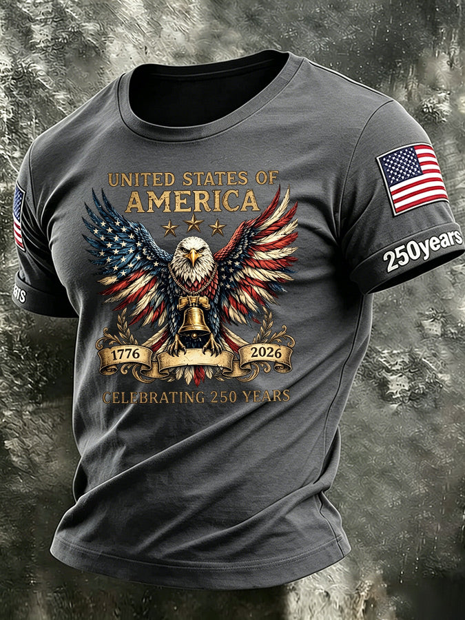 🔥Buy 3 Get 10% OFF 🔥Men'S America Flag Printed Casual T-Shirt
