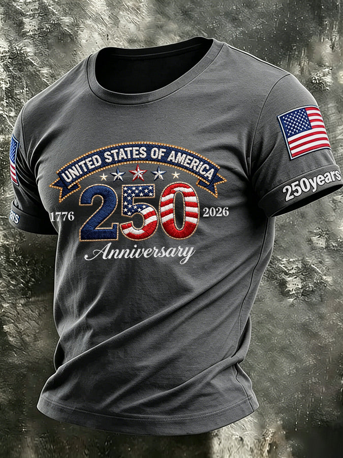 🔥Buy 3 Get 10% OFF 🔥Men'S America Flag Printed Casual T-Shirt