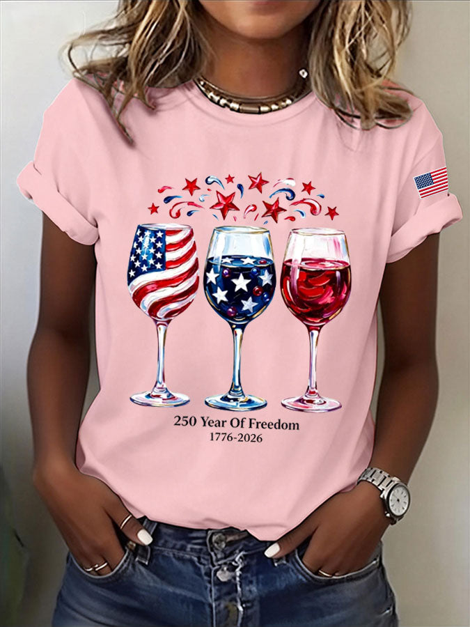 🔥Buy 3 Get 10% OFF 🔥Women'S  America Flag Printed Casual T-Shirt