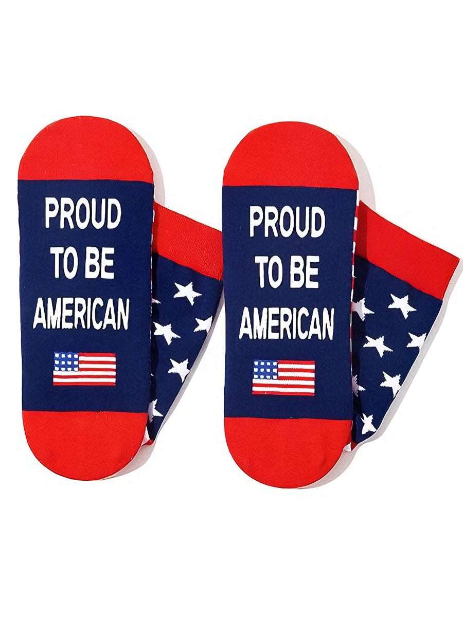 "Proud to be American" unisex socks