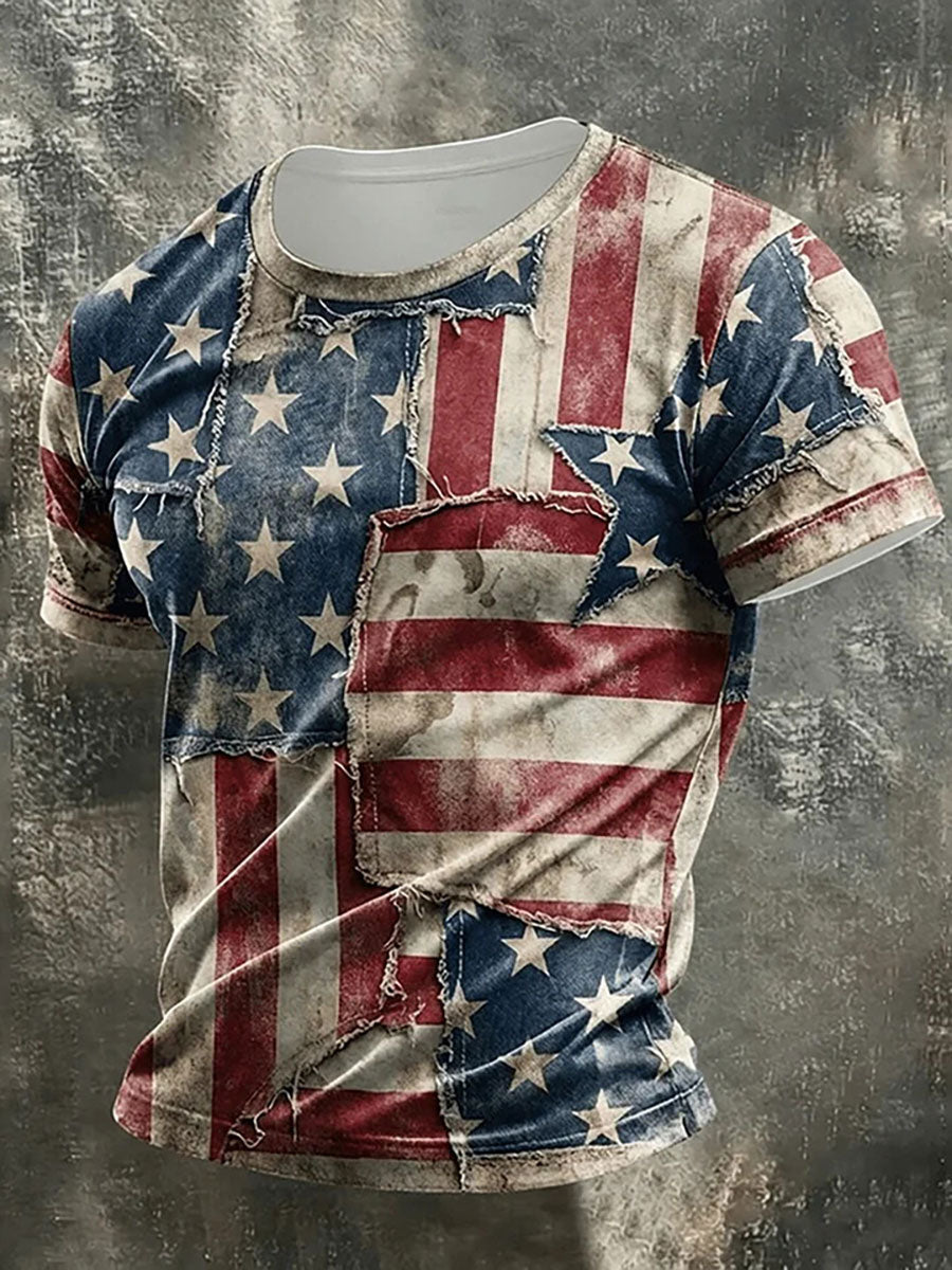 Men's USA 1776-2026 Printed Casual T-Shirt
