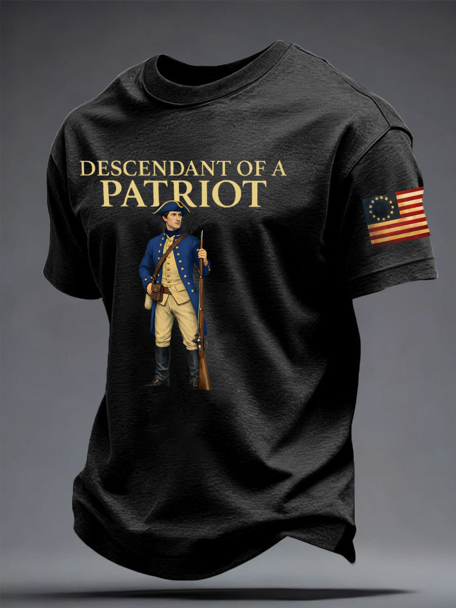 Men's 4th of July Descendant of Patroit Print T-shirt