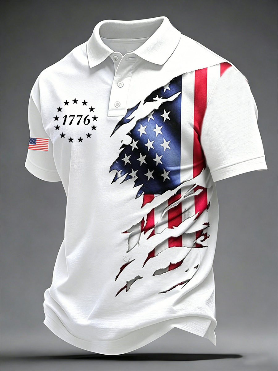 Men's Independence Day 1776-2026 Print Polo