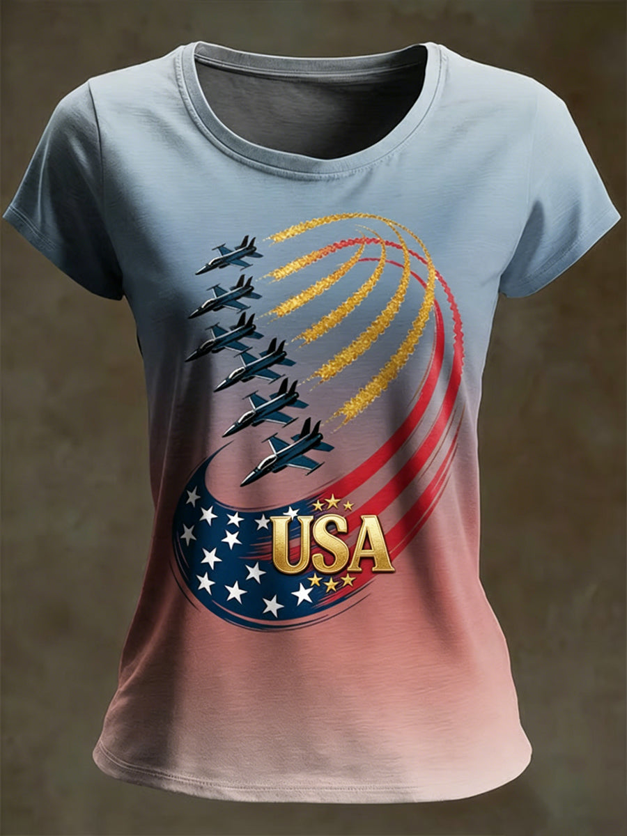 Women's America Printed T-shirt