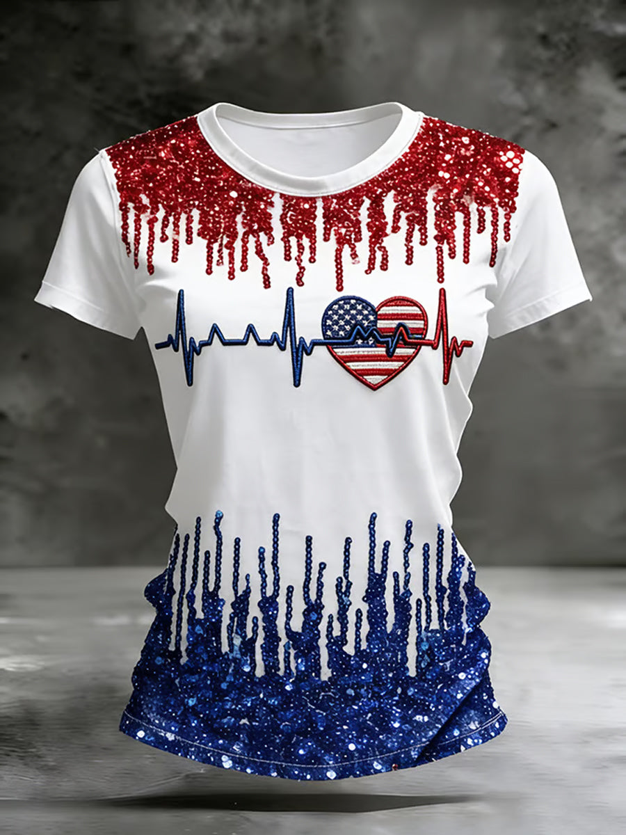 Women's America Printed T-shirt