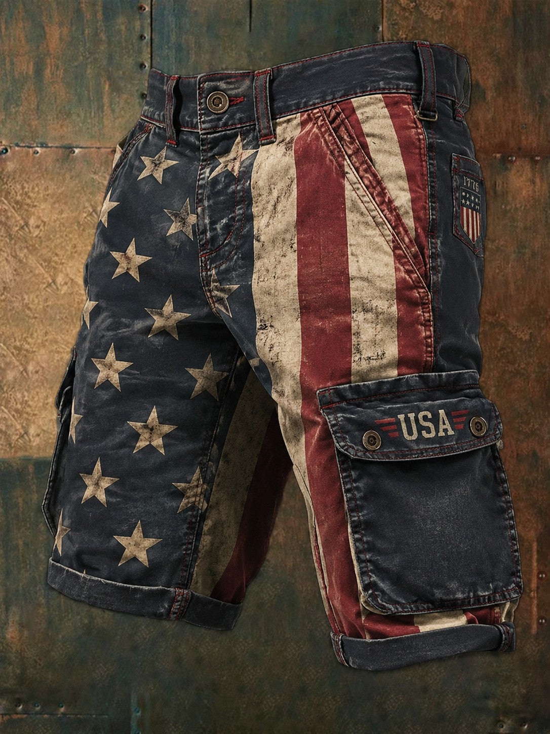 Men's Independence Day Printed Shorts