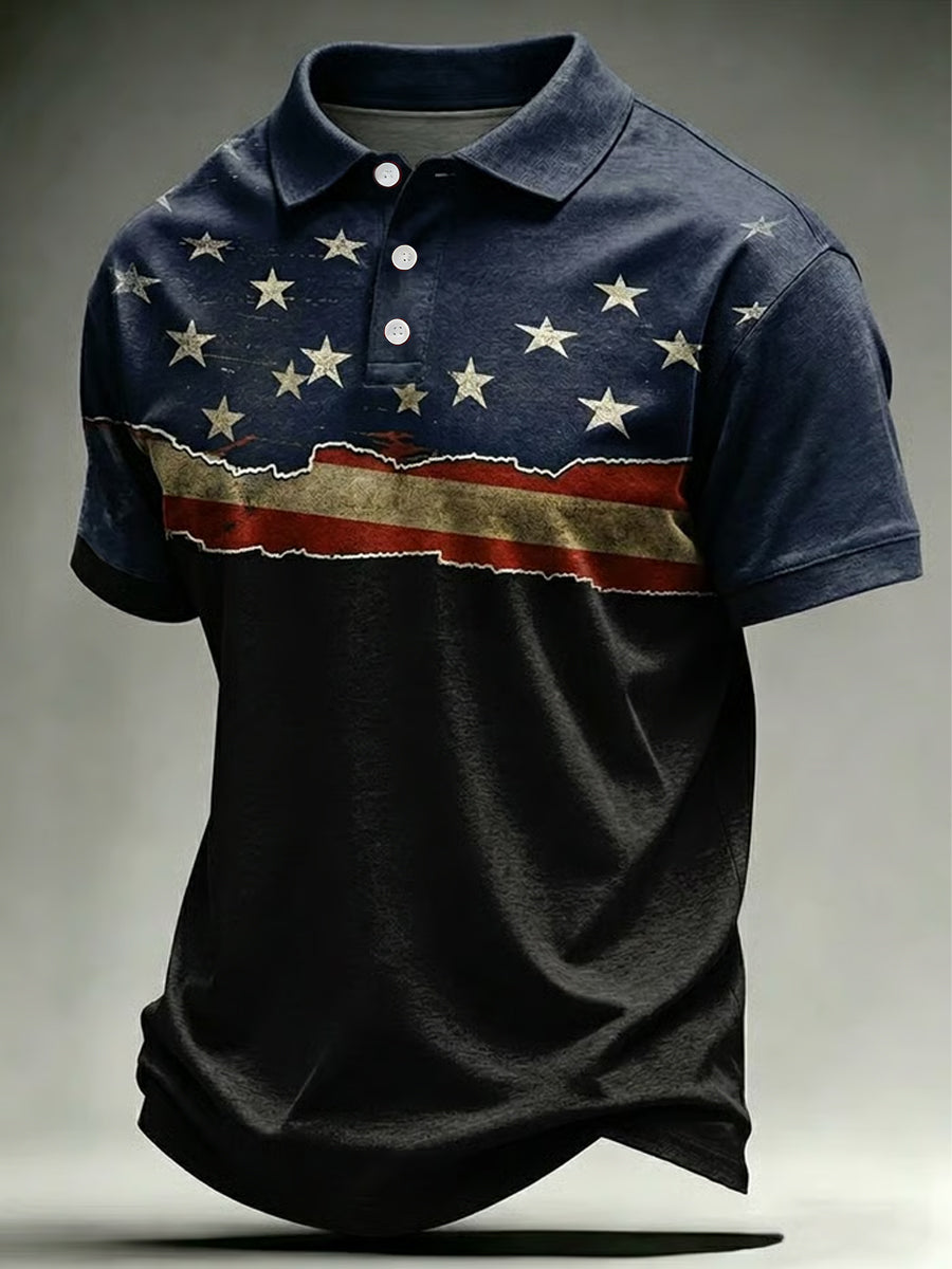 Men's America Print Casual Top