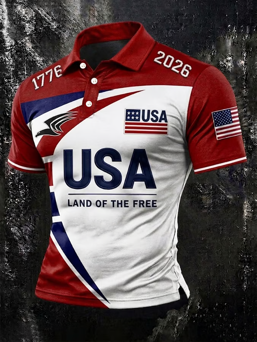 Men's USA Printed polo shirt