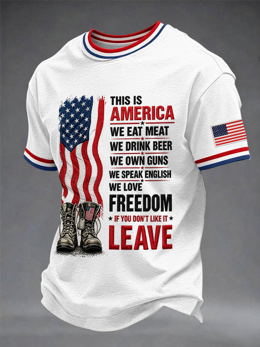 Men's Independence Day Print Casual Tee