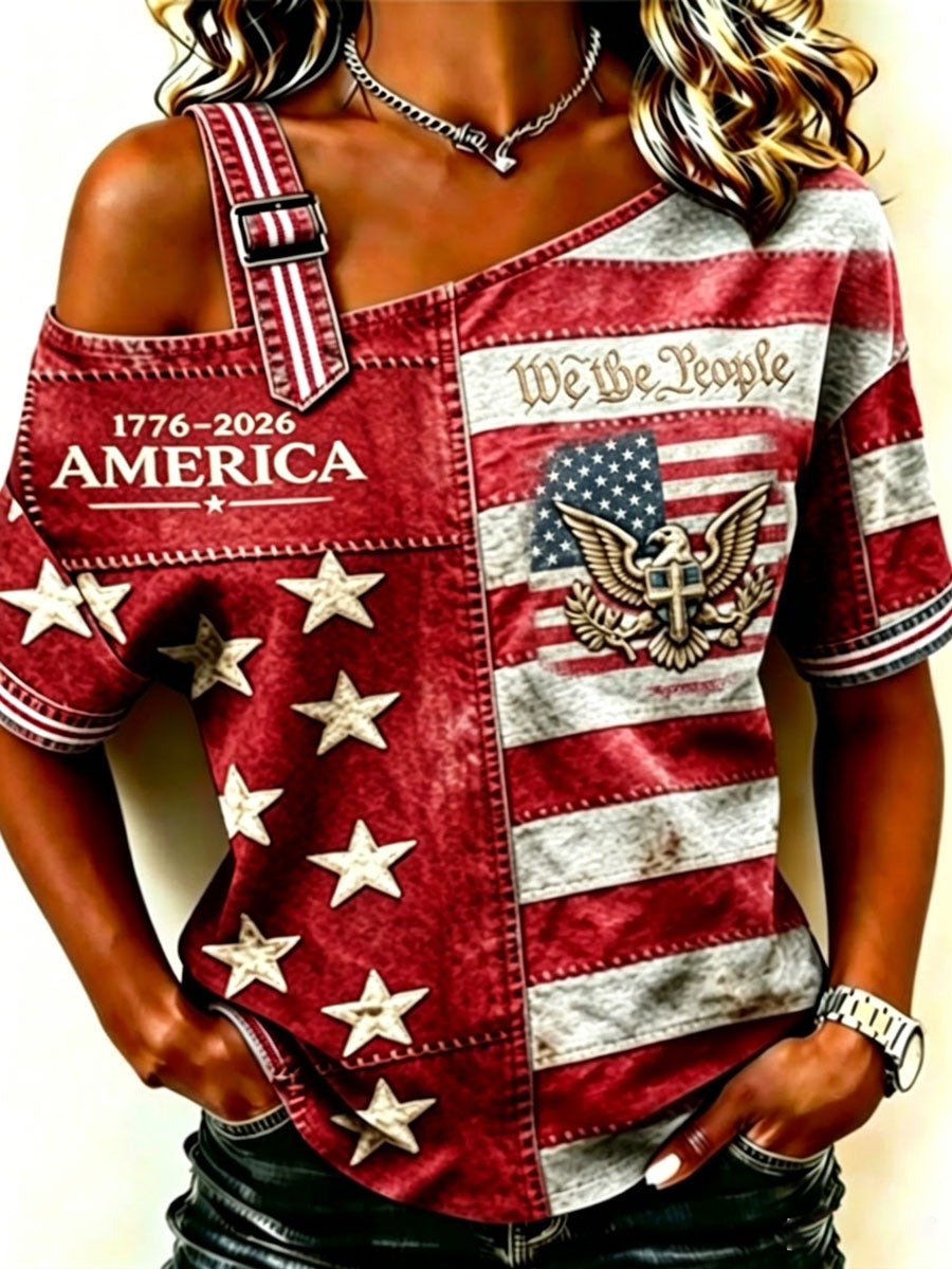 Women's 250Th Anniversary National Faith Print Shirt