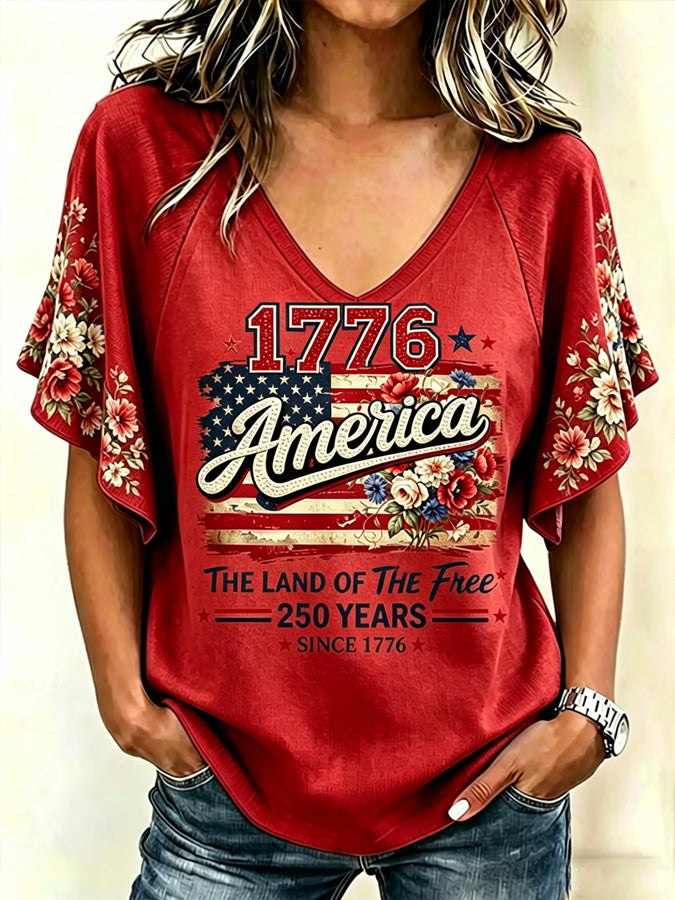 Women'S American 250Th Art Print T-Shirt