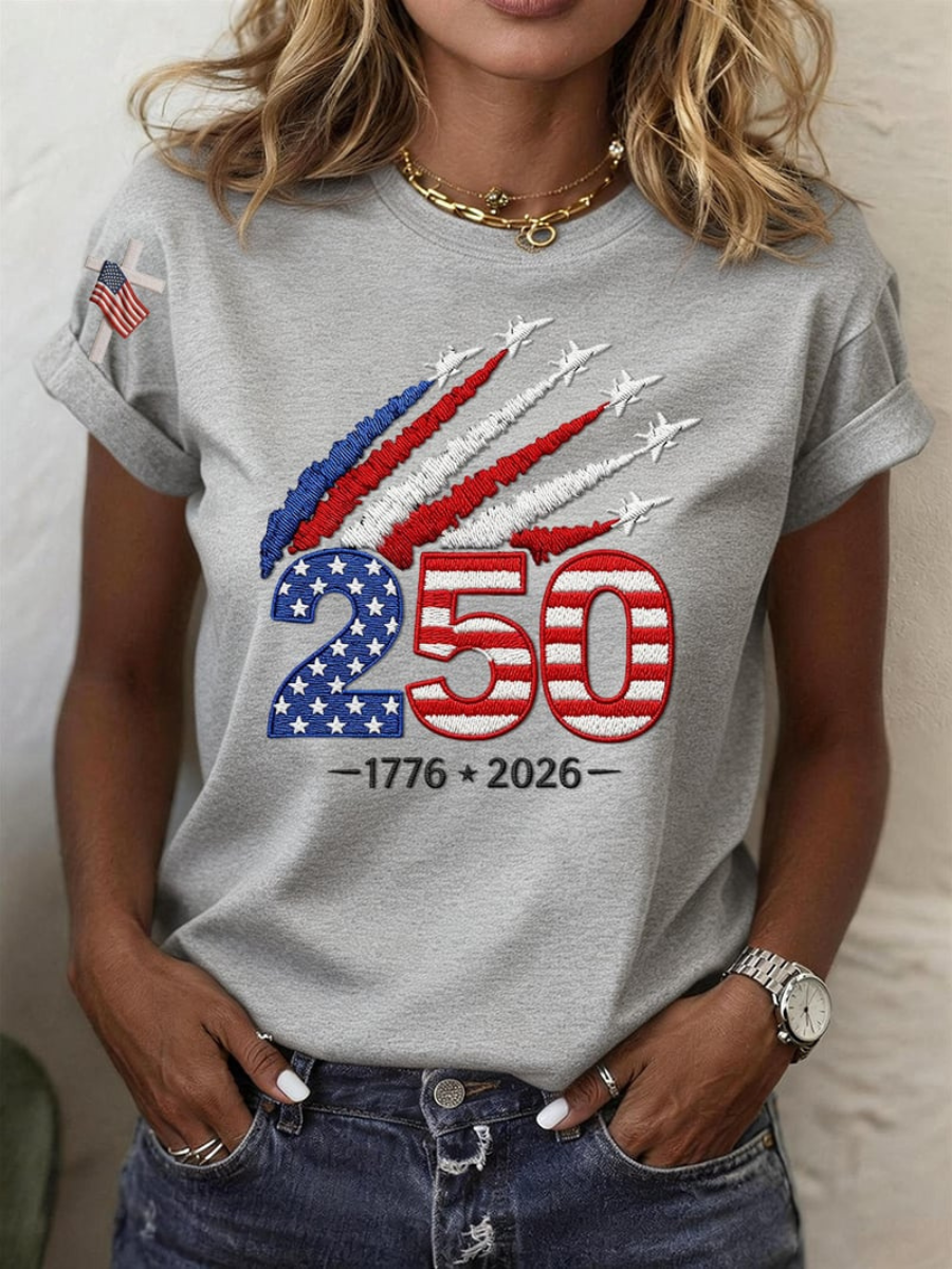 Women's1776-2026 Anniversary Celebration Printed T-Shirt