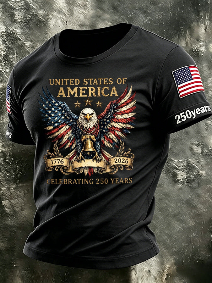 🔥Buy 3 Get 10% OFF 🔥Men'S America Flag Printed Casual T-Shirt