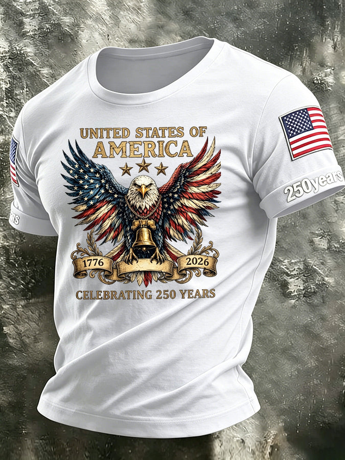 🔥Buy 3 Get 10% OFF 🔥Men'S America Flag Printed Casual T-Shirt
