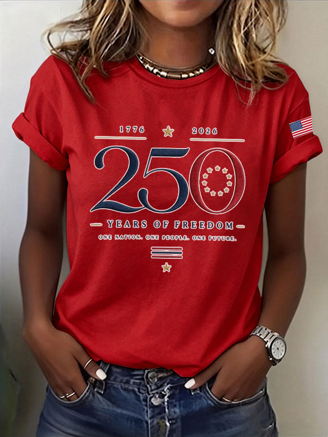 Women's 250 Years of Freedom Crew Neck T-Shirt