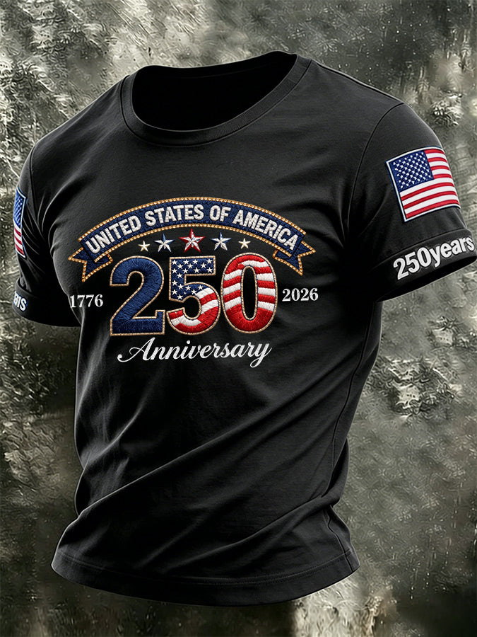 🔥Buy 3 Get 10% OFF 🔥Men'S America Flag Printed Casual T-Shirt