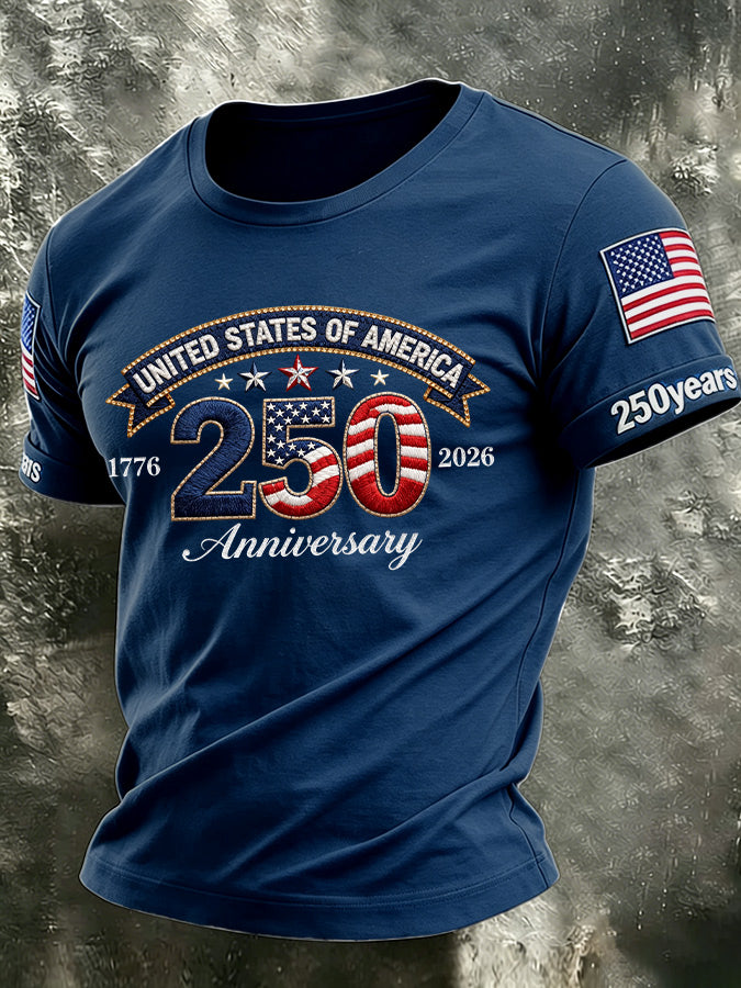 🔥Buy 3 Get 10% OFF 🔥Men'S America Flag Printed Casual T-Shirt