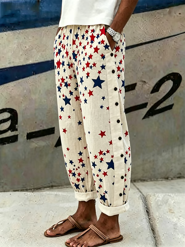 Women'S Flag Printed Casual Pants