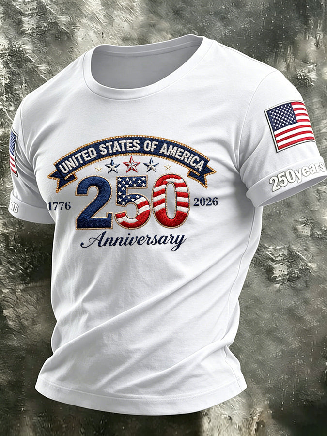 🔥Buy 3 Get 10% OFF 🔥Men'S America Flag Printed Casual T-Shirt