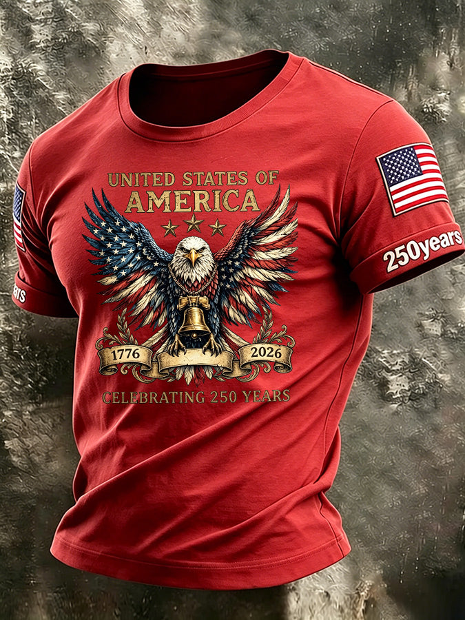 🔥Buy 3 Get 10% OFF 🔥Men'S America Flag Printed Casual T-Shirt