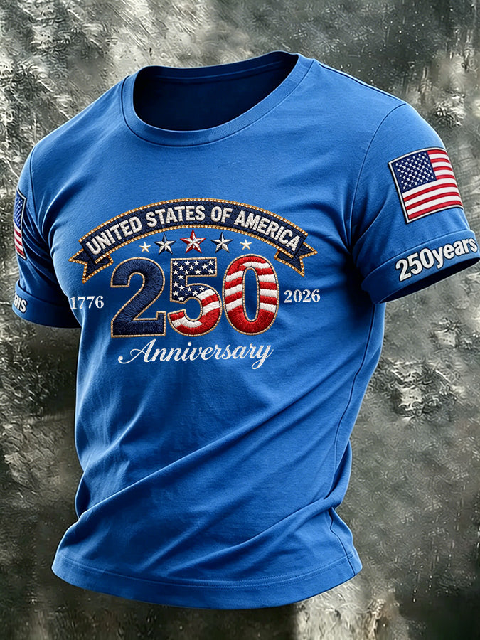 🔥Buy 3 Get 10% OFF 🔥Men'S America Flag Printed Casual T-Shirt