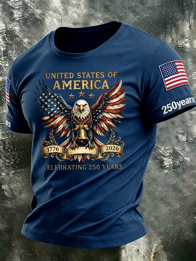 🔥Buy 3 Get 10% OFF 🔥Men'S America Flag Printed Casual T-Shirt