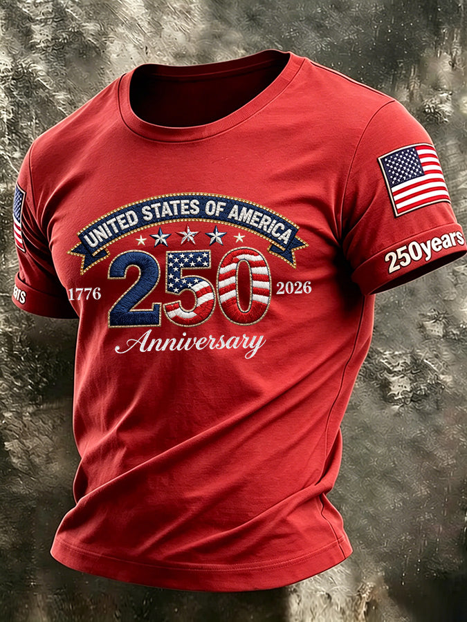 🔥Buy 3 Get 10% OFF 🔥Men'S America Flag Printed Casual T-Shirt