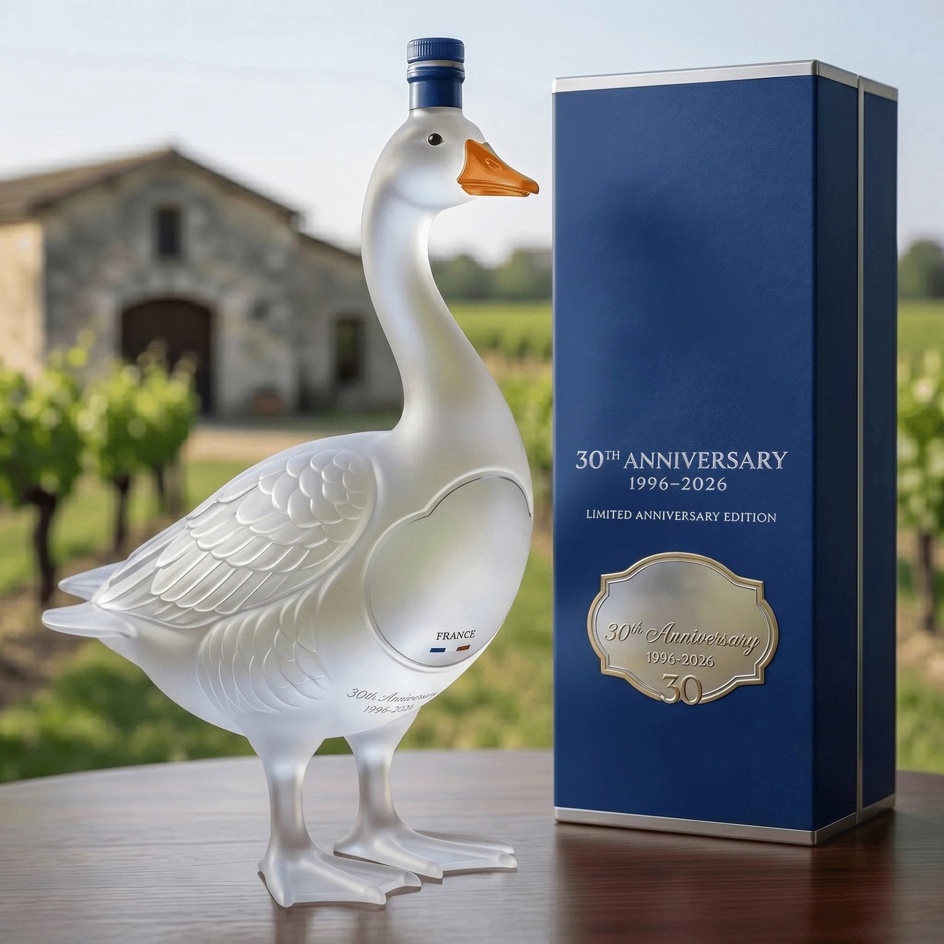 🔥🔥30th Anniversary Edition 3D Sculpted Swan Vodka Bottle